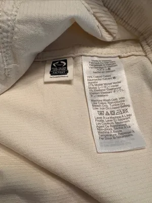 Madewell The Darted Barrel-Leg Utility Pant in Corduroy cream Women’s Sz 26 NWT thumbnail 11