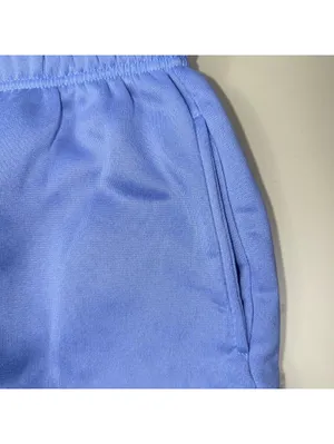 Women’s Lounge Shorts Size Large Periwinkle Blue Drawstring Elastic Waist Pocket thumbnail 2