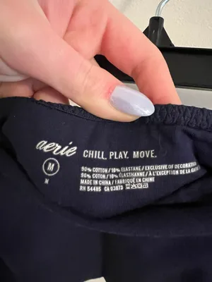 Aerie Navy Crop Top thumbnail 3