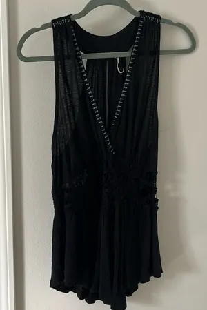 Free People black tank in size Large thumbnail 1