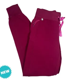 Figs Scrub Pants Women's XXS Tall Boston Slim Jogger NWOT Medical Dark Pink thumbnail 1