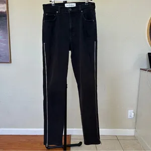 Reformation Hendrix High Rise Denim size‎ 27 black thumbnail 4