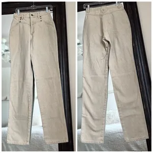 Vintage Wrangler Quarterhorse Khaki Jeans size MEASUREMENTS thumbnail 2