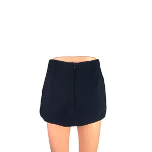 Amanda Uprichard Women's Black Zipper High Waisted A Line Mini Skirt Size XS thumbnail 3