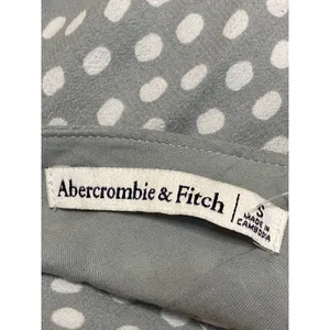 NEW Abercrombie & Fitch Gray Polka Dots Sleeveless Twist Front Cami Slip Dress S thumbnail 5