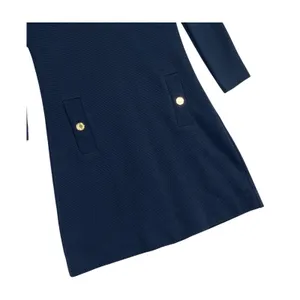 Lilly Pulitzer Charlena Dress Womens XS Blue Textured Shift Preppy Career Office thumbnail 5
