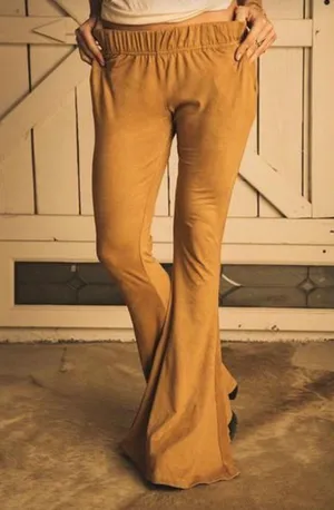 Tribe Kelley Tobacco Suede Bell bottoms thumbnail 1