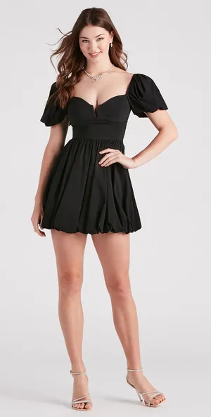 Windsor pop on over bubble hem skater dress thumbnail 1