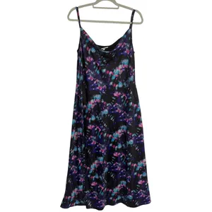 Olivia Rubin Y2K Midi Slip Dress Sz 10 Party Holiday Glam Cowl Neck NYE Festival thumbnail 2