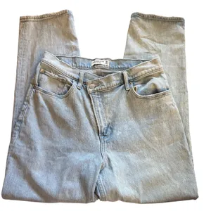 ABERCROMBIE & FITCH The‎ 90s Straight Ultra High Rise Cross Over Jeans Size 10S thumbnail 1