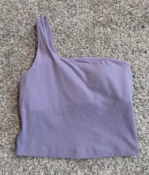 Lululemon Ribbed Nulu Asymmetrical Yoga Tank Top Purple Ash size 2 thumbnail 1