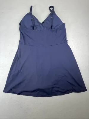 Lands’ End‎ Navy Swim Dress One Piece Tummy Control Swimsuit XL thumbnail 3