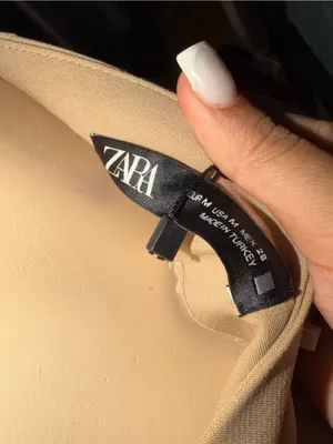 Zara Cropped Tailored Pants in Beige thumbnail 3