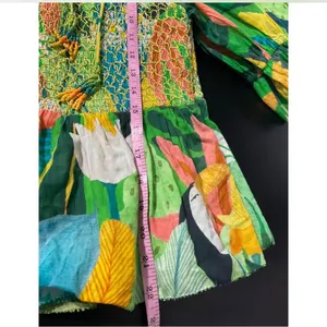 Farm Rio Vintage Toucans Smocked Peplum Top Medium thumbnail 12