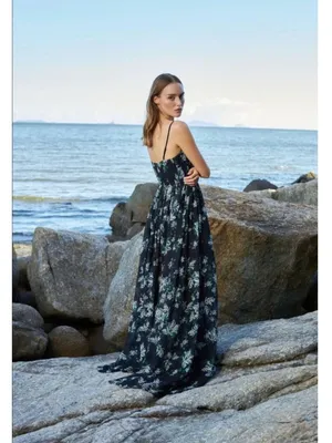 Sau Lee Georgina Gown Black Floral UK4/US0 thumbnail 2
