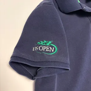 Ralph Lauren Polo Shirt Womens L Navy US Open Big Pony Short Sleeve Cotton thumbnail 5