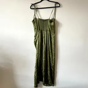 reformation Marguerite Silk Dress leaf green size 14 UB thumbnail 10