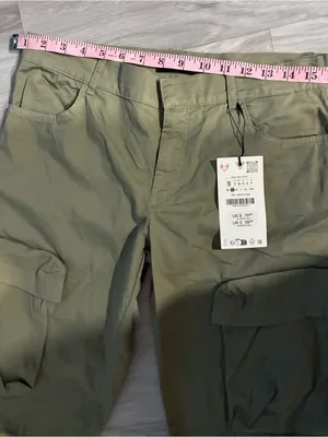 Women’s Zara Cargo Pants - Olive Green thumbnail 3