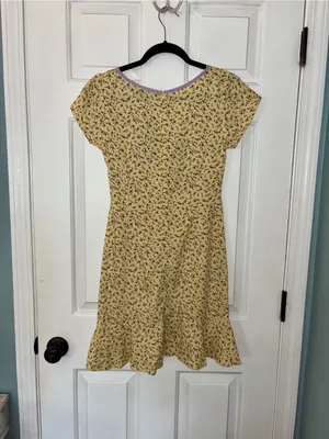 Motel Rocks NWT Gysele Mini Dress in Flowing Flower Yellow thumbnail 5