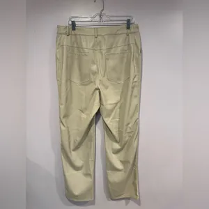 Tan faux leather Arula straight‎ leg pants thumbnail 3