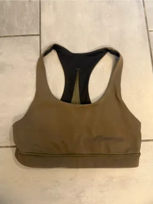 Lululemon Invigorate Bra in Olive Green thumbnail 2