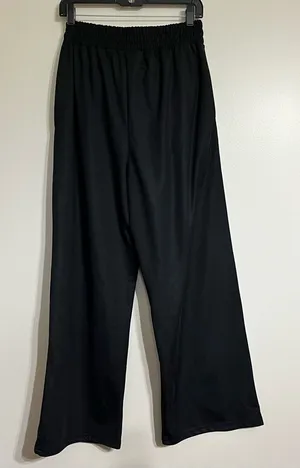 NWT Women's‎ Top Shop Wide Leg Black Pants With Pockets Size 8-10 thumbnail 1
