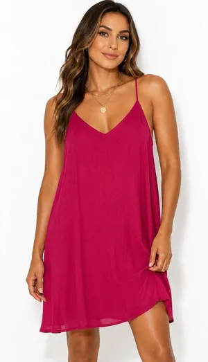 Naked Zebra Hot Pink Mini Shift Dress Sz M thumbnail 1