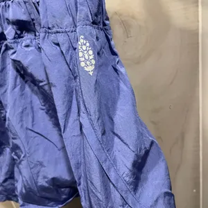 Cute Free People Movement periwinkle crinkle shorts yoga running elastic waist thumbnail 6