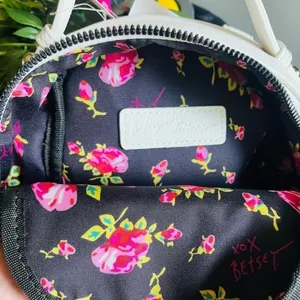 Betsey Johnson Pug Dog Mini Backpack Cream Black 3D Ears NWT thumbnail 7