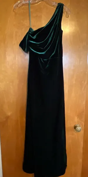 Revelry Emerald Green Velvet Moira Dress thumbnail 1