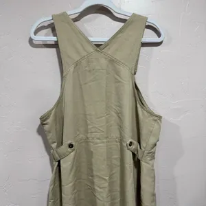 Directives Lyocell Khaki Jumper Dress overall dress Pockets Adjustable Straps thumbnail 4