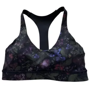 Lululemon Break Free Bra Nulux Frozen Flourish Multi / Black Size 6 thumbnail 1
