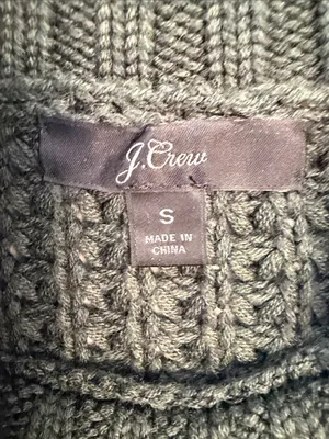 J. Crew Olive Green Chunky Turtleneck Sweater with Button Cuffs size small thumbnail 5