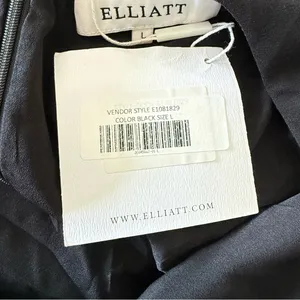 Elliatt Sicily Black Skater‎ Dress Size Large Ruffle Sleeves NWT thumbnail 6