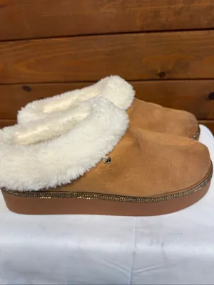 Joy Mangano Joy Glamorous Cozy Slippers with Orthotic Insole Sz 10 WIDE NWOT thumbnail 2