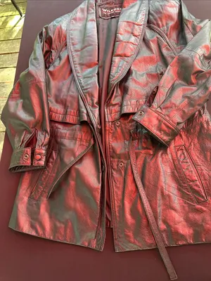 Wilsons Leather Black Leather Trench Jacket thumbnail 1