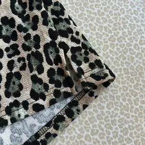 NWOT Jules & Leopold tan with green & black leopard spots the neck top thumbnail 10