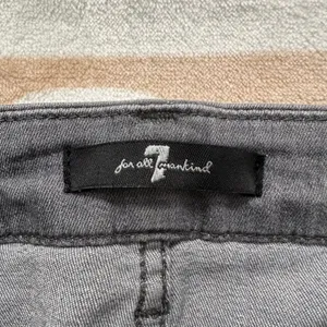 7 For‎ All Mankind Ankle Skinny Jeans Black Wash Denim Size 28 thumbnail 9