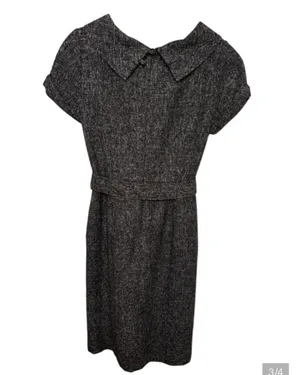 Banana Republic A Line Cowl Neck Wool Blend Belted Dress thumbnail 4