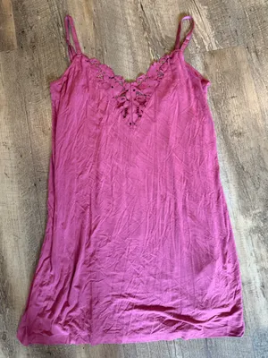 Eberjey Women's Naya Chemise Slip In Raspberry XL thumbnail 4