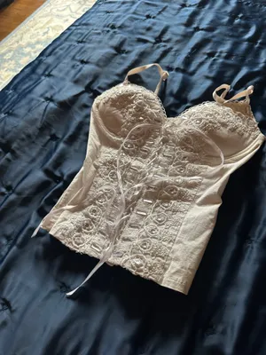 Corset White Top Cute Lolita Style thumbnail 2