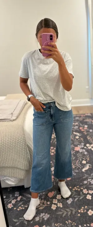 J. Crew Charley Kickout Crop High Rise Semi Stretch thumbnail 1