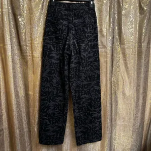 No Fear x H&M Baggy Wide-leg Black Gray Printed Y2K Style Jeans XS/0 thumbnail 2