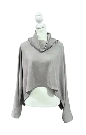 Lime & Vine Faux Suede Cowl Neck Asymmetrical Crop Top Size Small thumbnail 1