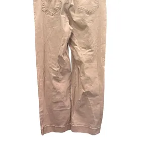 Old Navy Wide Leg High Rise Pants Mauve Pink 4 Tall Trousers Cotton Twill‎ thumbnail 4