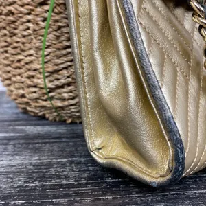 Rebecca Minkoff Gold Quilted Chain Shoulder Handbag thumbnail 9