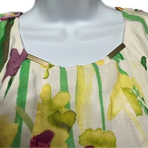 Calvin Klein Womens Multicolor Floral Sleeveless Back‎ Zip Sheath Dress SZ 14 thumbnail 5