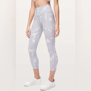 Lululemon Wunder Under High-Rise Tight 25" Flower Pop White Silver Lilac 2 thumbnail 2