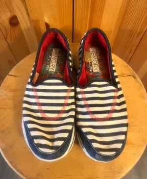 Skechers Go Walk Resalyte Striped Blue/white Women's Shoes Size 7.5 13796 thumbnail 2