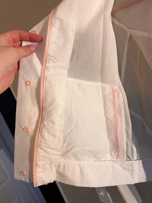 Fabletics White & Pink Windbreaker Jacket thumbnail 8
